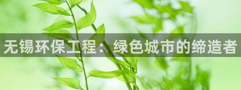 彩名堂App下载：无锡环保工程：绿色城市的缔造者