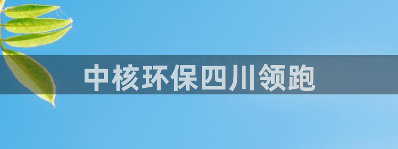 彩名堂首页：中核环保四川领跑