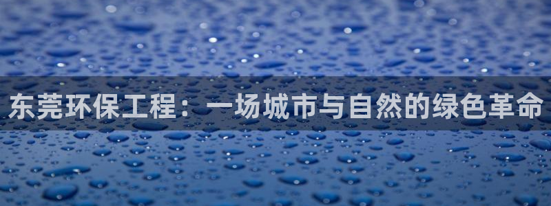彩名堂app官方下载：东莞环保工程：一场城市与自然的绿色革命